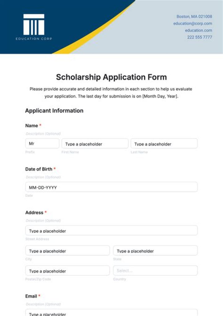 12th Scholarship Form Documents: A Comprehensive Guide