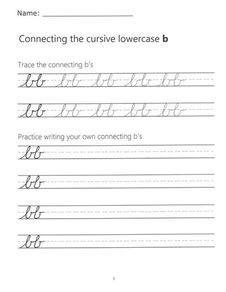 b in cursive lowercase