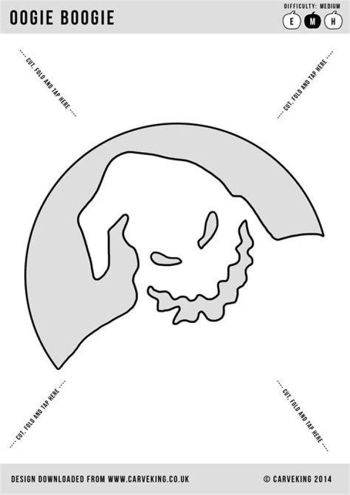 Oogie Boogie Pumpkin Stencil: A Creative Guide for Halloween Enthusiasts